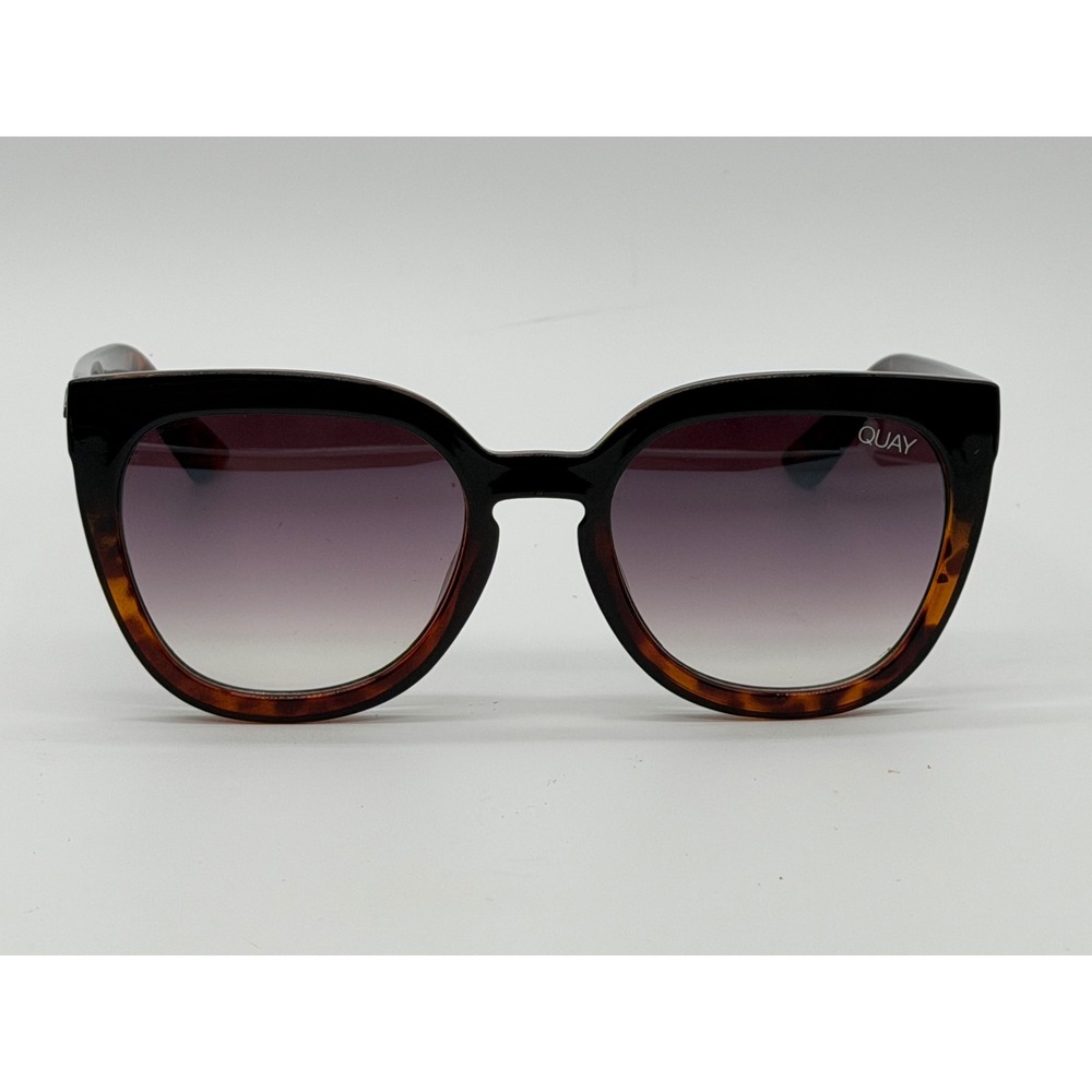 Quay Australia Noosa Sunglasses Black Tortoise Purple Gradient Cat Eye 111
